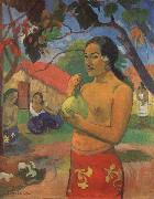 Woman Holding a Fruit